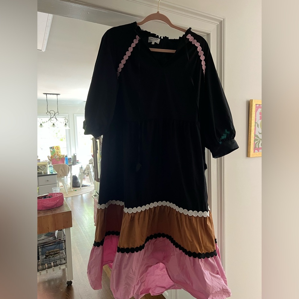 Black and Pink Crosby Dress